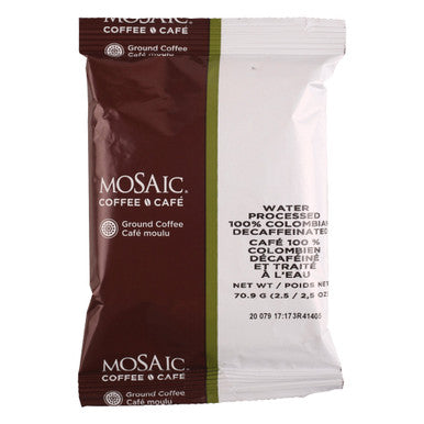 Mosaic Decafinated Medium Colombian Coffee, 100 Percent, 2.5oz | 2.5Z/Unit, 64 Units/Case