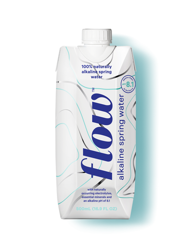 Flow Water Natural Spring Water, Alkaline, Tetra, Original | 500ML/Unit, 12 Units/Case