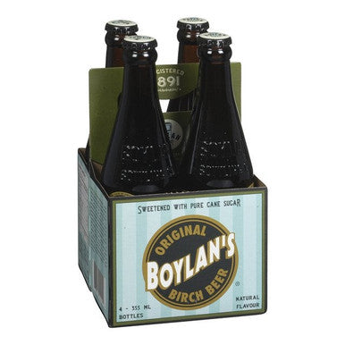 Boylan's Original Birch Beer Soft Drink, Soda | 355ML/Unit, 24 Units/Case