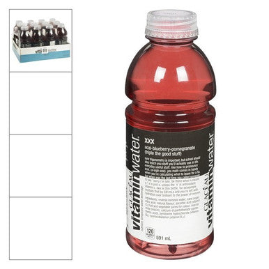 Glaceau Xxx Acai Blueberry And Pomegranate Vitamin Water, Polyethylene | 591ML/Unit, 12 Units/Case