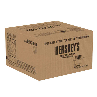 HERSHEY'S 48 fl. oz. Special Dark Fudge Topping - Rich Dark Chocolate (4/Case)