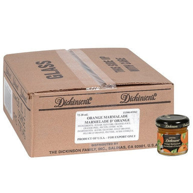 Dickinson Orange Marmalade Jam, Miniature Jar | 20ML/Unit, 72 Units/Case