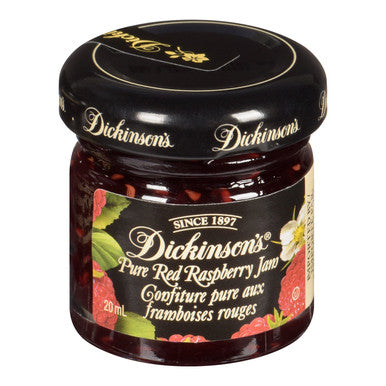 Dickinson Pure Red Raspberry Jam, Miniature Jar | 20ML/Unit, 72 Units/Case