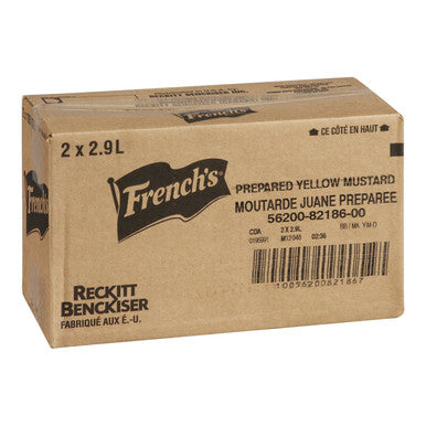 French's Prepared Yellow Mustard | 2.9L/Unit, 2 Units/Case