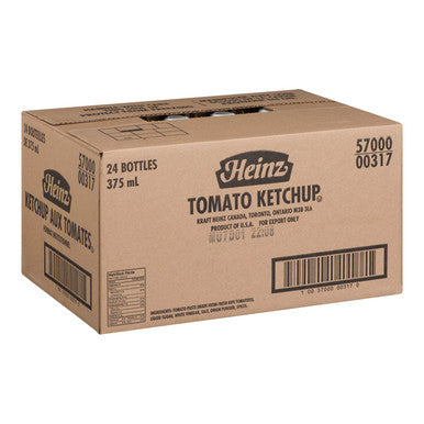 Heinz Ketchup, Glass Bottle | 375ML/Unit, 24 Units/Case