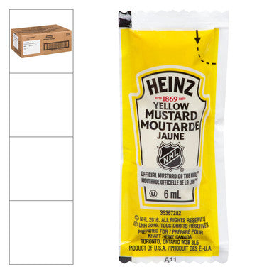 Heinz Mustard, 1/4oz Portion | 6ML/Unit, 500 Units/Case