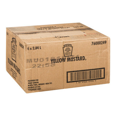 Heinz Yellow Mustard, Big Plastic | 2.84L/Unit, 4 Units/Case