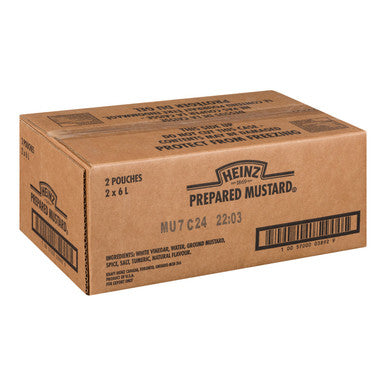 Heinz Mustard Cryovac Dispensing Pouch with Fitment | 6L/Unit, 2 Units/Case