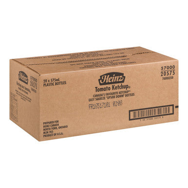 Heinz Ketchup, Big Upside Down Squeeze Bottle | 575ML/Unit, 20 Units/Case