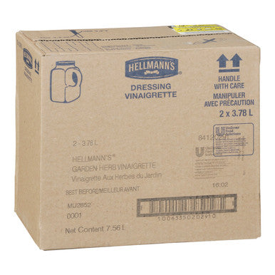 Hellmann's Garden Herb Vinaigrette Dressing, Gluten Free | 3.78L/Unit, 2 Units/Case