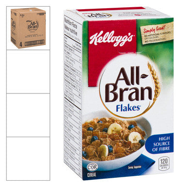 Kellogg's All Bran Flake Cereal, Portion | 36G/Unit, 70 Units/Case