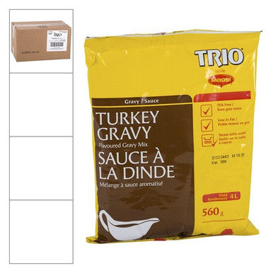 TRIO 1 Step Turkey Gravy Mix | 560G/Unit, 8 Units/Case