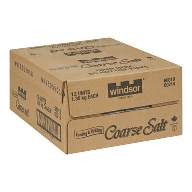 Windsor Coarse Pickling Salt | 1.36KG/Unit, 12 Units/Case