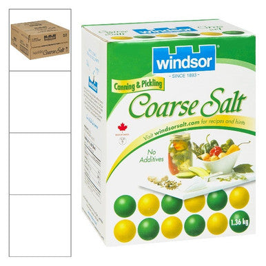 Windsor Coarse Pickling Salt | 1.36KG/Unit, 12 Units/Case