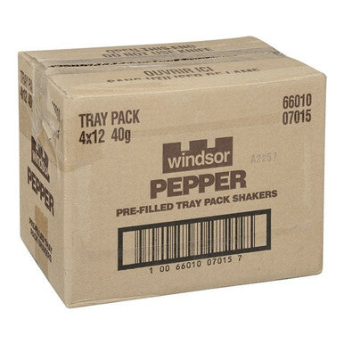 Windsor Pepper, Spice, Disposable Shaker, 1.5oz | 42G/Unit, 48 Units/Case