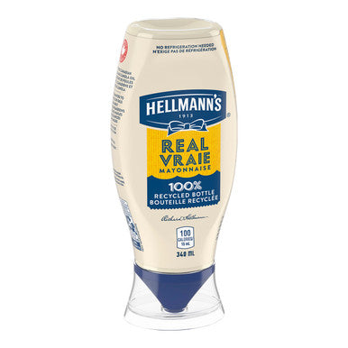 Hellmann's Real Mayonnaise, Squeeze Bottle | 340ML/Unit, 8 Units/Case
