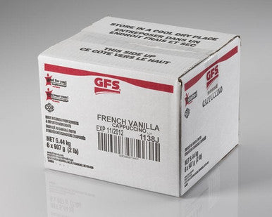 Gordon Choice GFS Powder French Vanilla Cappuccino Mix | 2LB/Unit, 6 Units/Case