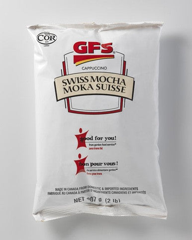 Gordon Choice GFS Powder Swiss Mocha Cappuccino Mix | 2LB/Unit, 6 Units/Case