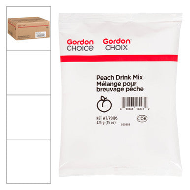 Gordon Choice GFS Peach Drink Mix, Crystal Bulk | 425G/Unit, 12 Units/Case