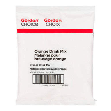 Gordon Choice GFS Orange Drink Mix, Crystal Bulk | 425G/Unit, 12 Units/Case