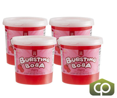 Bossen Pure25 Cherry Bursting Boba 7.26 lb. (3.29 kg) - 4/Case | Real Cherry Juice