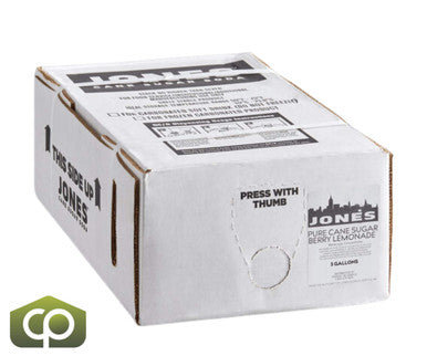 Jones Berry Lemonade Soda Syrup 3 Gallon Bag in Box - Sweet Lemon Flavor