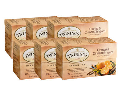 Twinings Orange & Cinnamon Spice Herbal Tea- 20-Box(6/CASE)