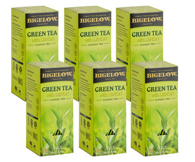 Bigelow Gluten-Free Green Tea with Lemon Tea Bags - 28/Box (6/Case)
