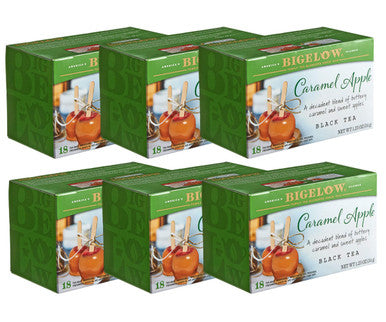 Bigelow All-Natural Caramel Apple Tea Bags - 18-Count Box (6/Case)
