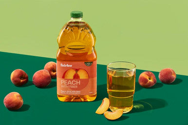 Fairlee Juices Drink Peach With Fibre Light 1.89L/63.91oz (6/Case) - Canadian Made