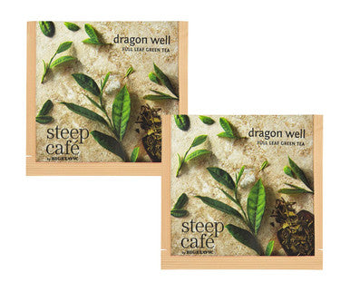 Steep Cafe Dragon Well Green Tea Pyramid Sachets - 50/Case(2/CASE)
