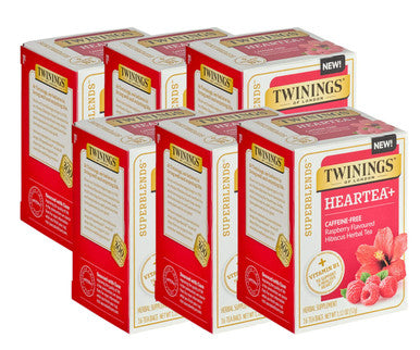 Twinings Superblends Raspberry Hibiscus Herbal Tea Bags - 16/Box(6/CASE)