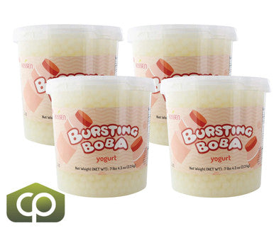 Bossen Yogurt Bursting Boba 7.04 lb. (3.19 kg) - 4/Case | Japanese-Style Delight