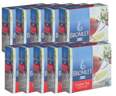 Bromley Estate Full-Bodied Black Tea Regular Hot Tea Bags - 100-Count Box(10/CASE)