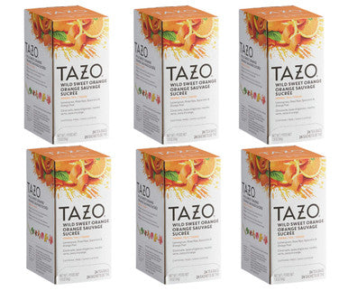 Tazo Wild Sweet Zesty & All-Natural Orange Tea Bags - 24-Count(6/CASE)