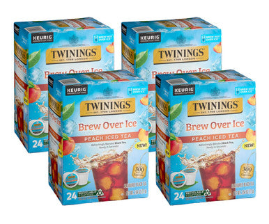Twinings Unsweetened Delight Peach Iced Tea Single Serve  - 24/Box(4/CASE)