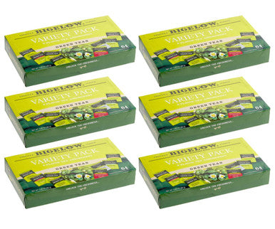Bigelow Gluten-Free Green Tea Variety Tray Pack - 64/Box (6/Case)