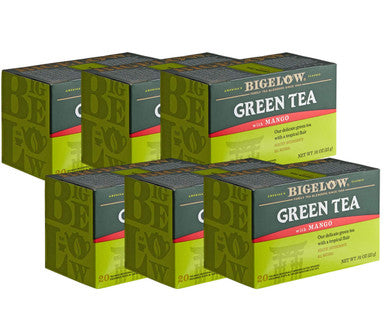 Bigelow Gluten-Free Green Tea with Mango Tea Bags - 20/Box (6/Case)