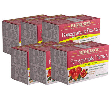 Bigelow Pomegranate Pizzazz Natural Herbal Tea Bags - 20/Box (6/Case)