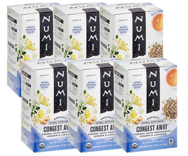 Numi Congest Away Organic Herbal Tea Bags - 16/Box (6/Case)