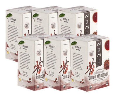 Numi's Chocolate Rooibos Organic Caffeine-Free Tea Bags - 16/Box (6/Case)