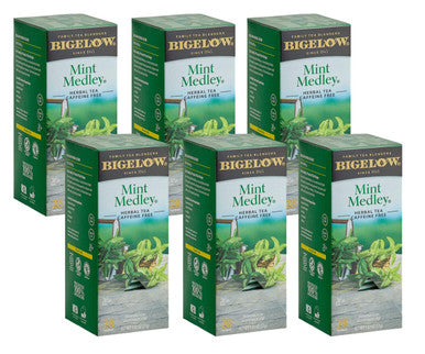 Bigelow Mint Medley All-Natural Herbal Tea Bags - 28-Count (6/Case)