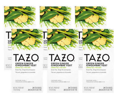 Tazo Green Ginger Pure and Natural Tea Bags - 24/Box(6/CASE)