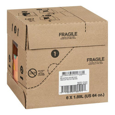 Fairlee Juices Drink Peach With Fibre Light 1.89L/63.91oz (6/Case) - Canadian Made