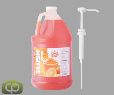 Table Top King Orange Slushy Syrup 5:1 Concentrate BONUS Squeeze Pump