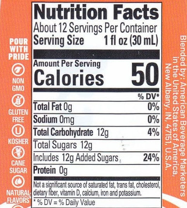 Master of Mixes 375 mL Triple Sec Syrup - Blend of Natural Orange (12/Case)