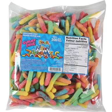 Gummy Zone Sour Super Wormies - 2.2lbs