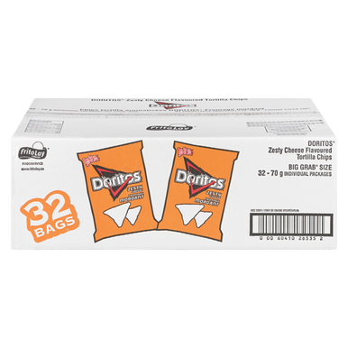 DORITOS Zesty Cheese Vending Chips | 32 Packs | 70.0 g Each