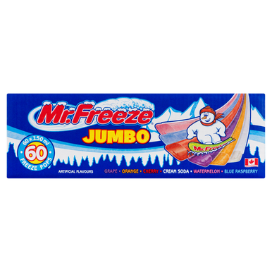 Mr Freeze Jumbo Freeze Popsicles 60 x150ml - Refreshing Treats | Perfect for Summer Days
