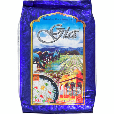 GIA Premium Quality Indian Basmati Rice, 18.14 kg/40Lbs